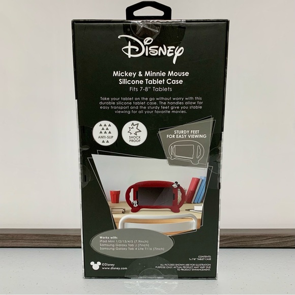 Disney Minnie & Mickey Mouse Silicone Tablet Case-New in Box - Picture 3 of 9